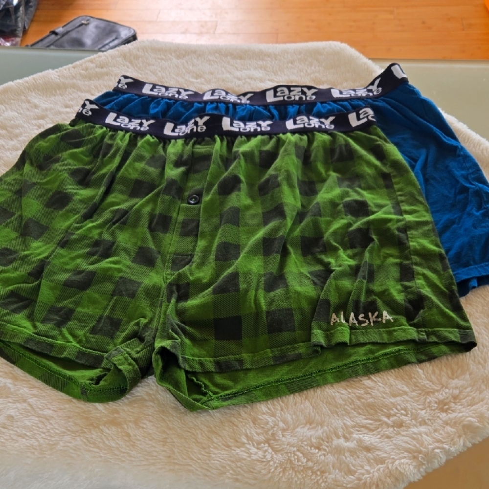 Lazy One Green and Blue Boxers